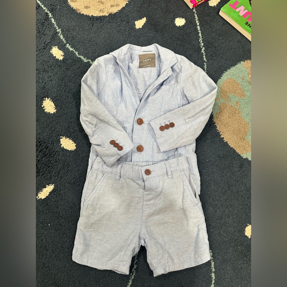 NEXT toddler blue shorts suit size 2-3 years